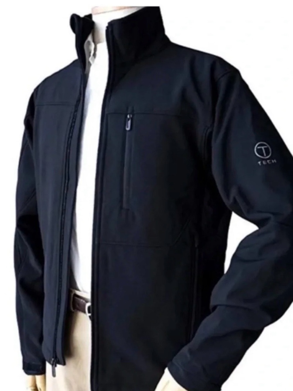 Excellent condition TECH by TUMI Men's weather resistance black jacket Size 2X